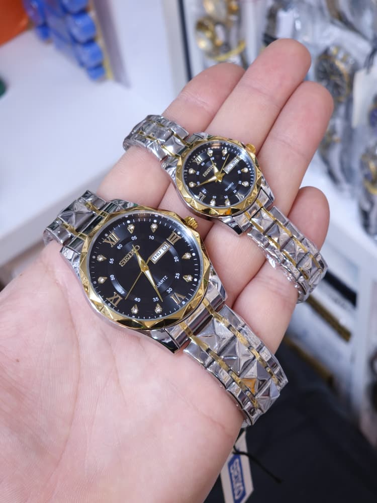 ساعت ست SEIKO الماسی بند استیل