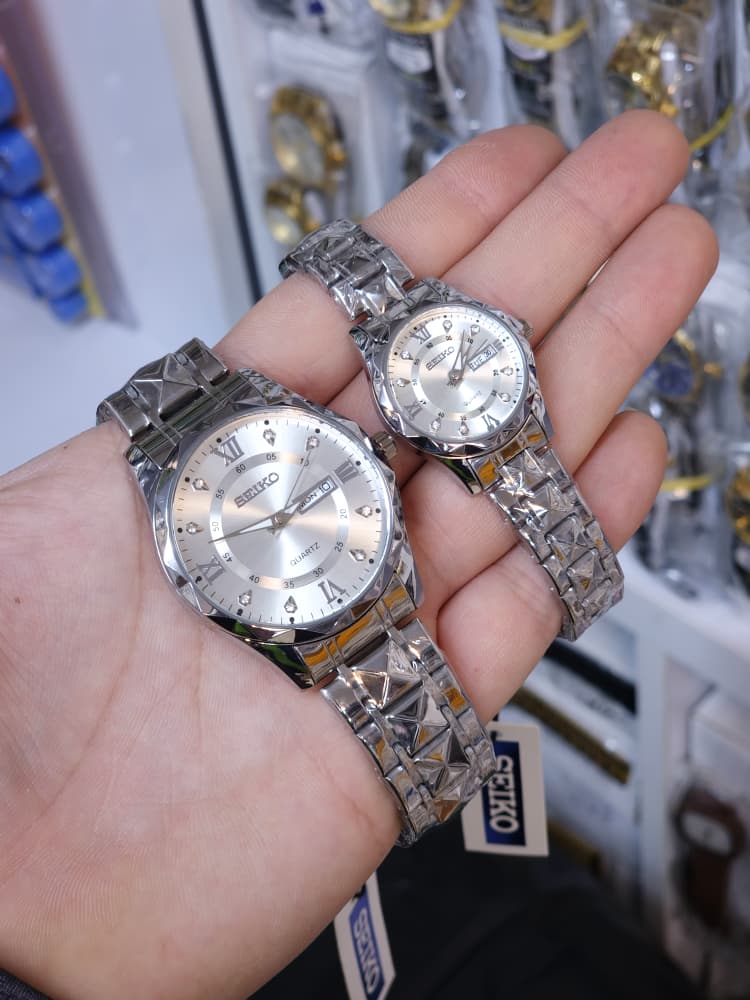 ساعت ست SEIKO الماسی بند استیل