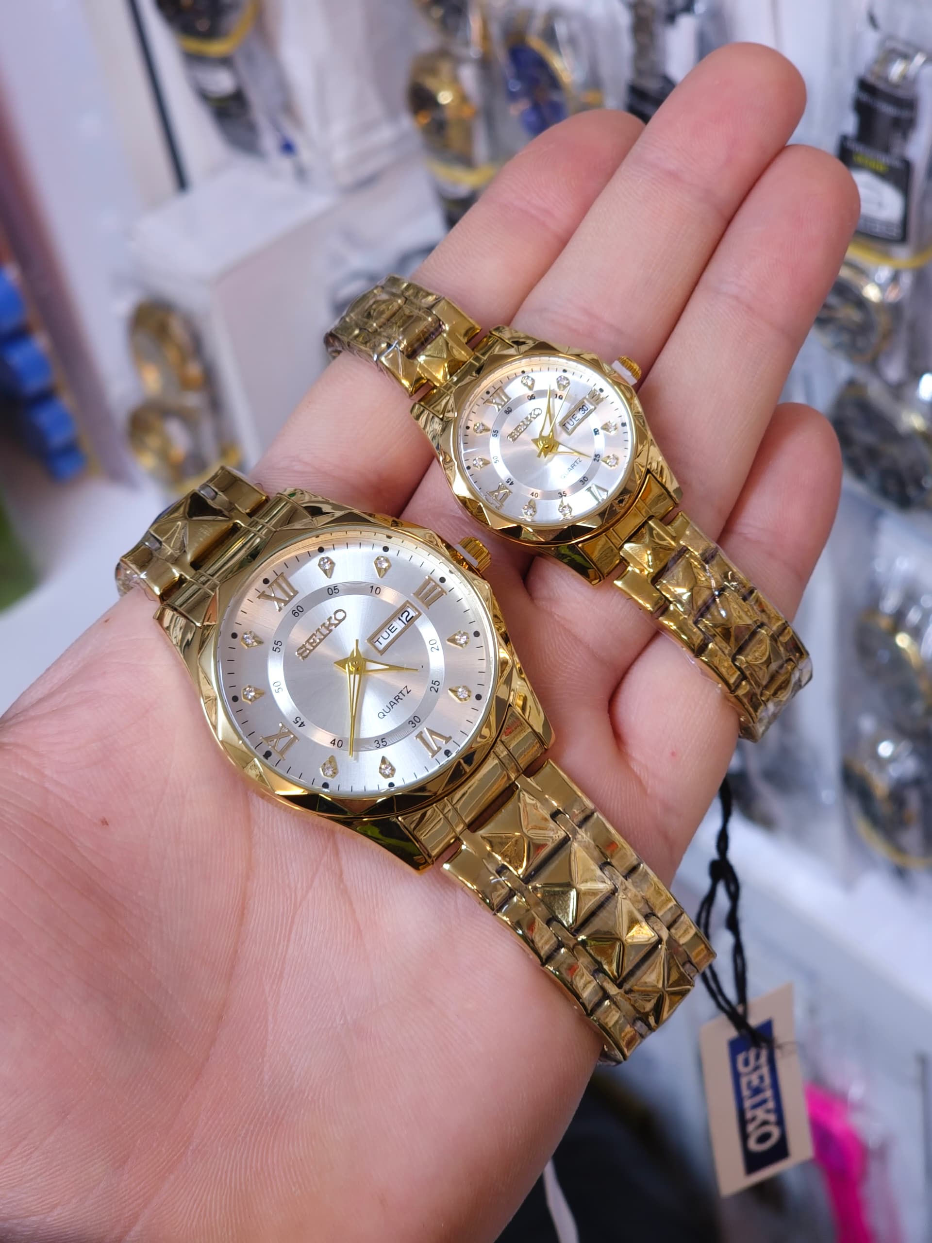 ساعت ست SEIKO الماسی بند استیل
