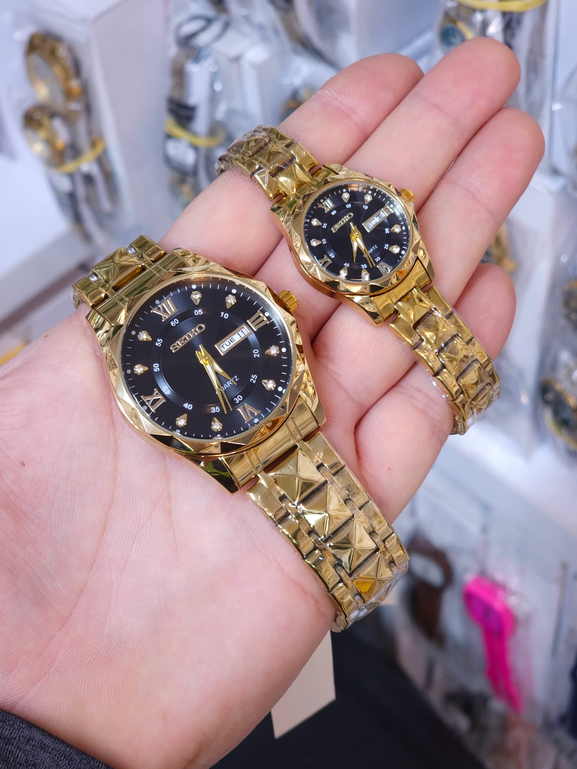 ساعت ست SEIKO الماسی بند استیل