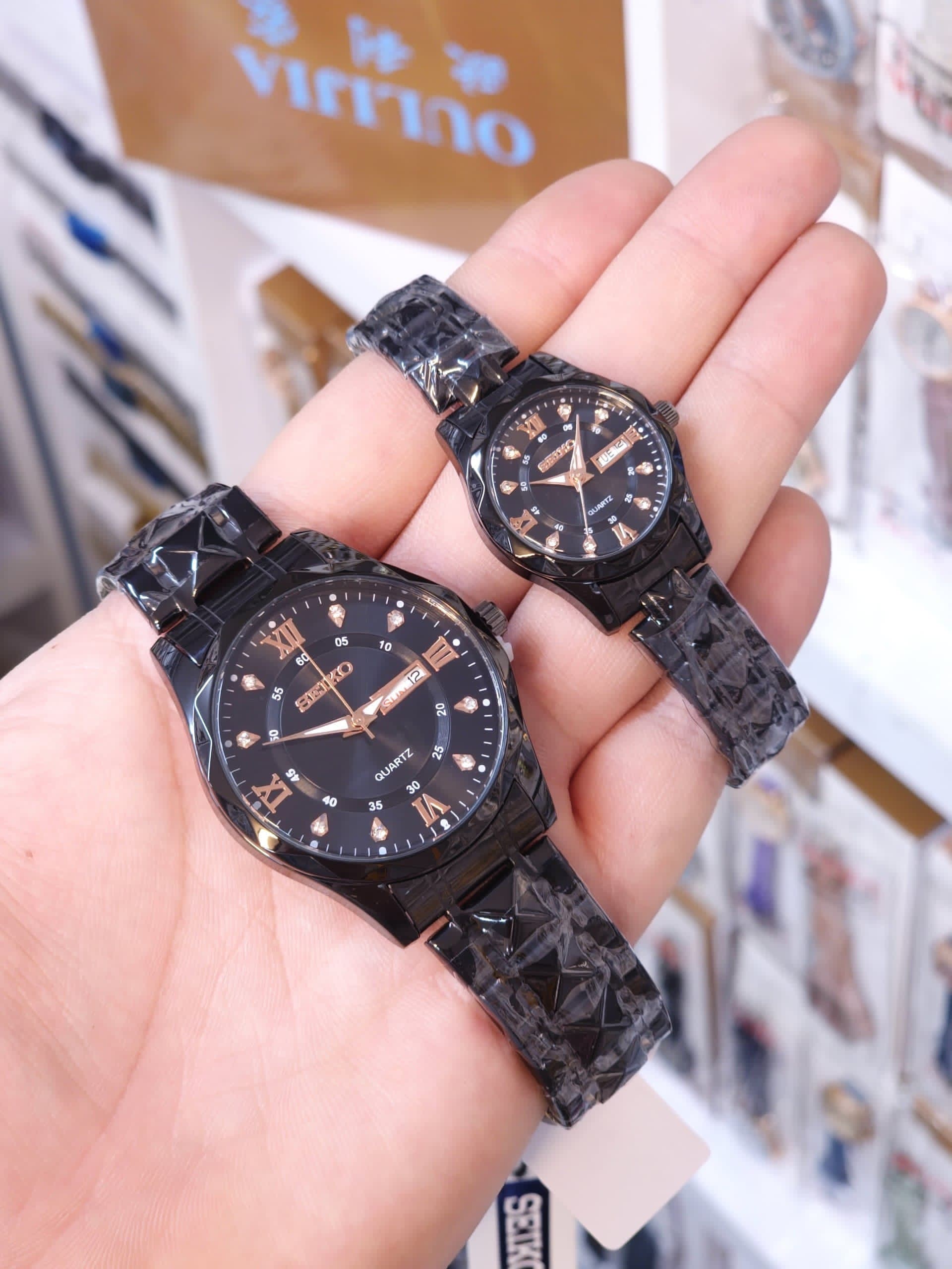 ساعت ست SEIKO الماسی بند استیل