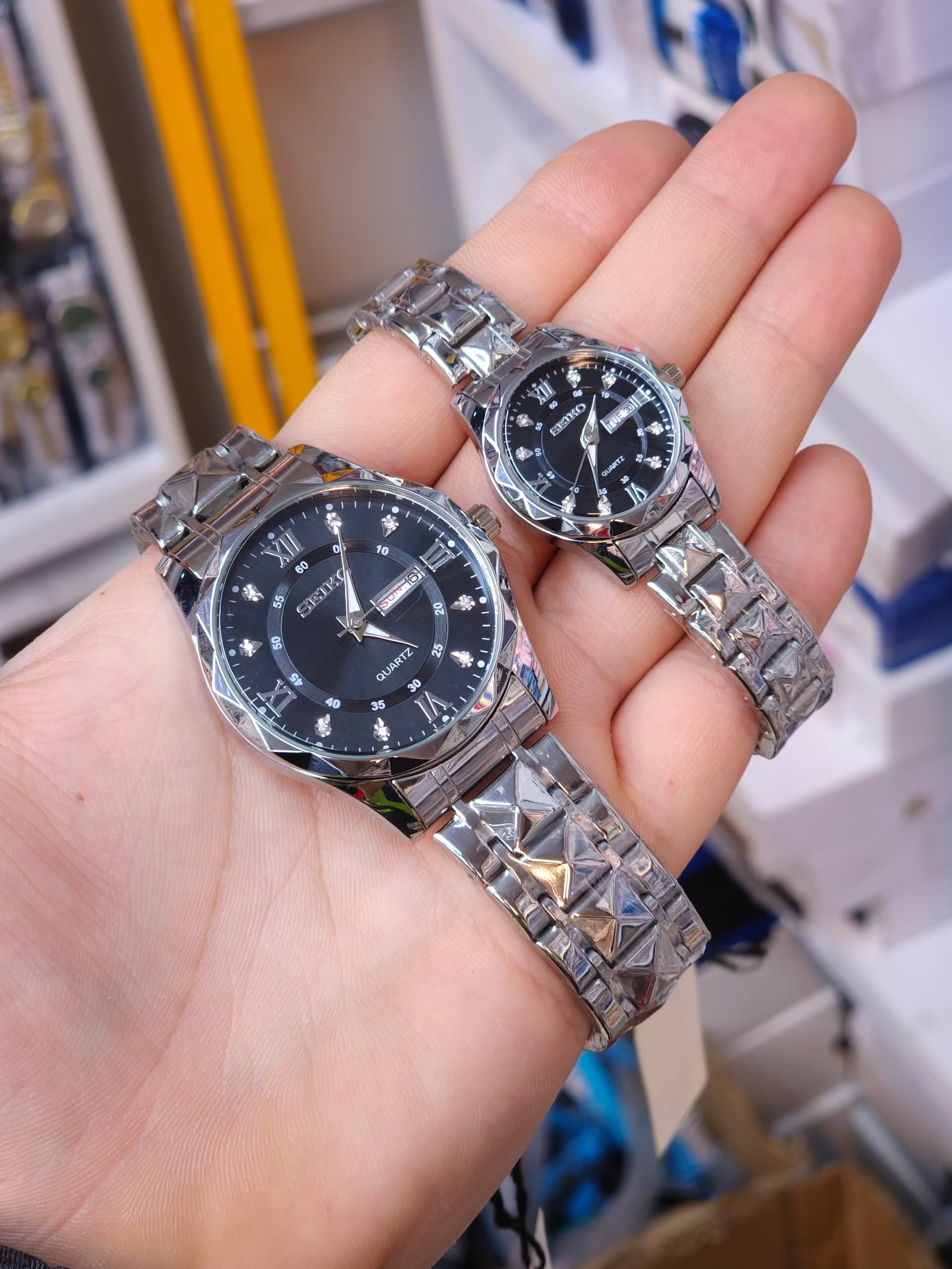ساعت ست SEIKO الماسی بند استیل